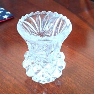 Antique Glass Vase Toothpick Holder Clear